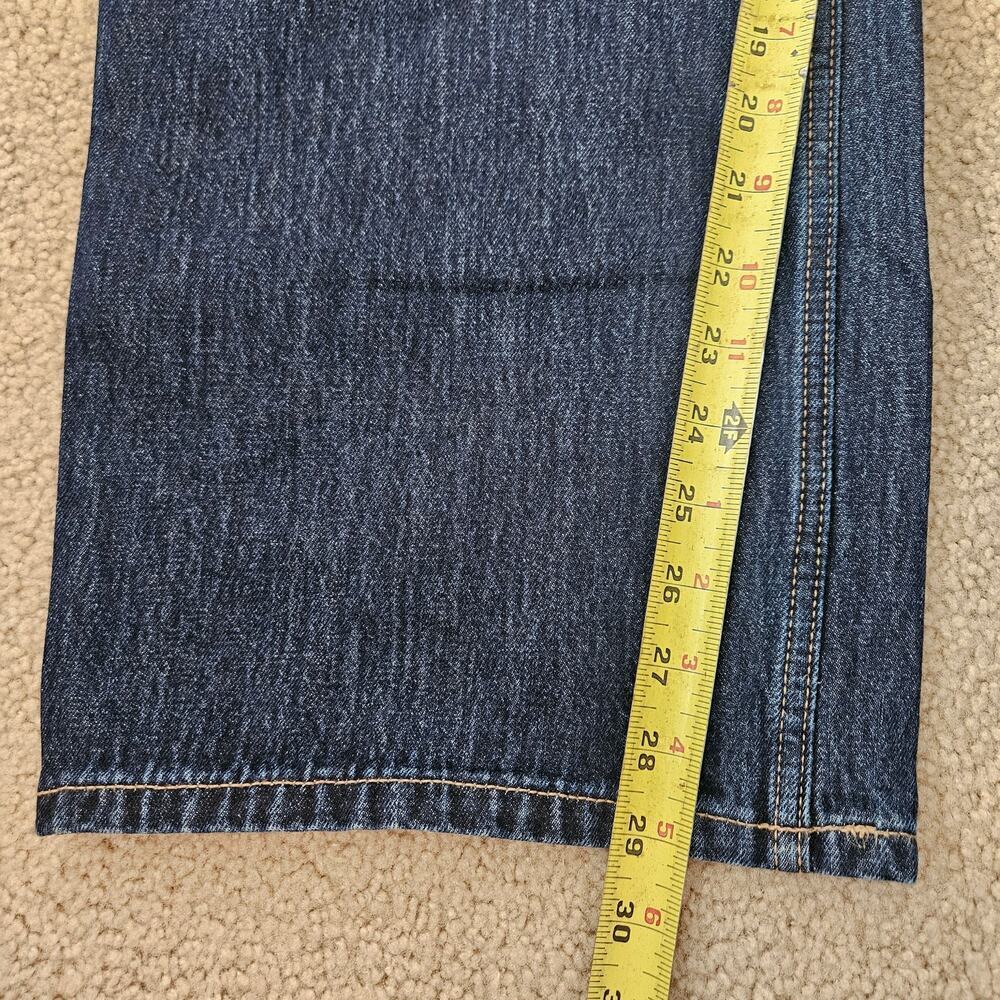 Hollister Low-Rise Dark Wash Foldover Waist Baggy Jeans 8S / 29 - Picture 8 of 8